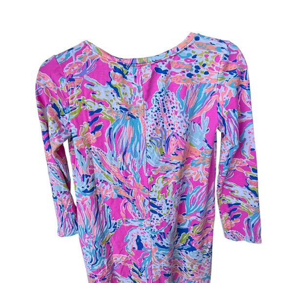 Lilly Pulitzer Multicolor Printed 3/4 Sleeve Dress XS Rayon & Spandex Womens Tun - Picture 4 of 6